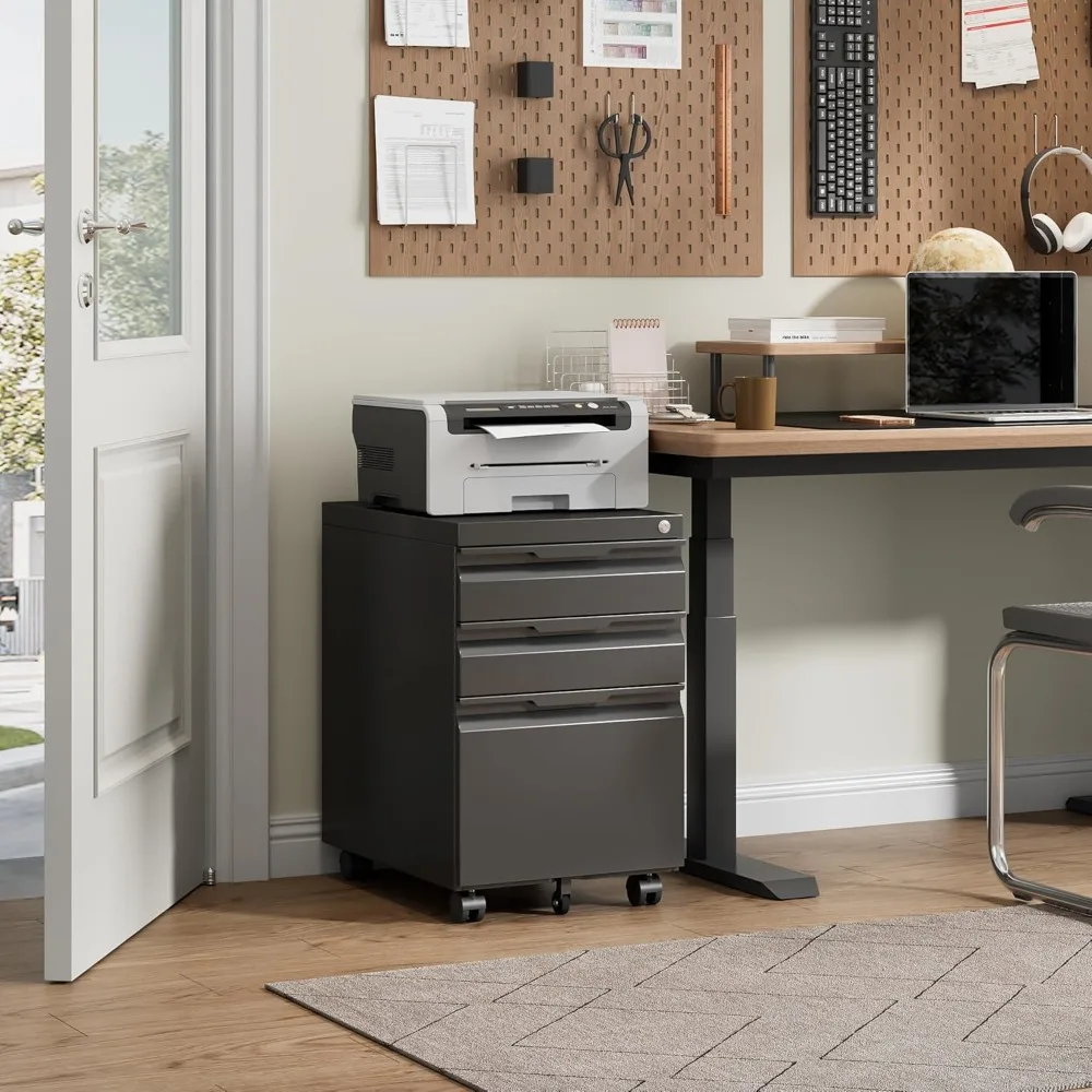 

Locking ile Cabinet 3 Ders on Wheels Under Desk, Metal iling Cabior Home Oice, A4, Letter-Size iles, Hanging ile olders-Black