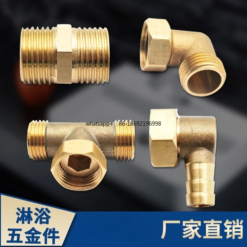 Shower Roomaccessoriescopper Elbowpair of Wirecopper Tee Top Spray Elbow G1/2 Copper 4pointsinner AndouteR Wireportwateinletoint