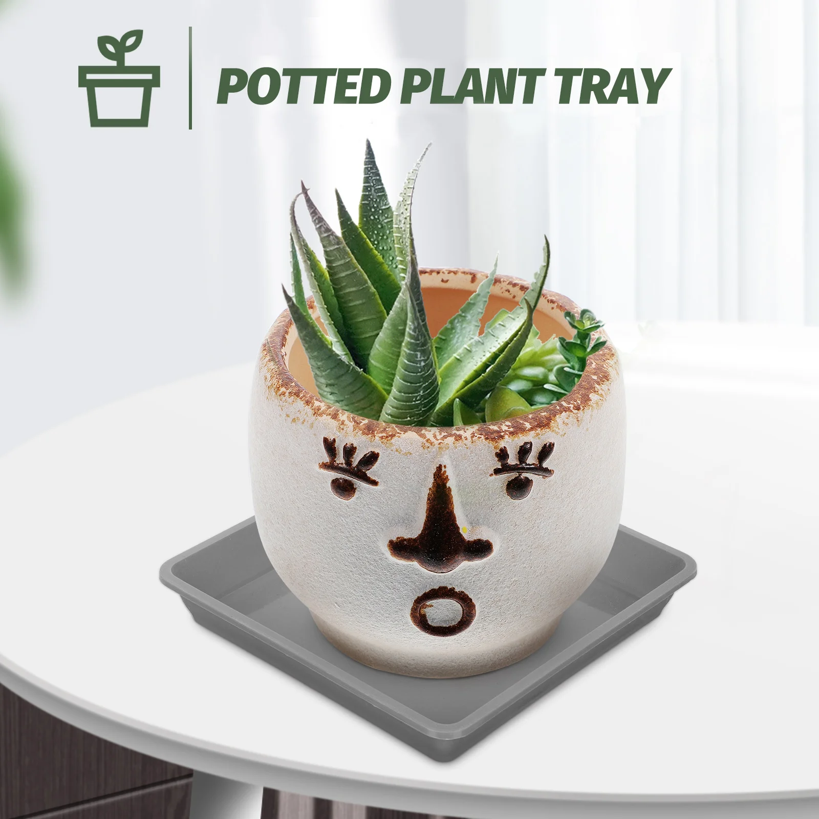 

10 Pcs Flowerpot Bases Durable ABS Plant Trays Rectangular Design Prevent Water Leaking Soil Falling Gardening Trays Potted