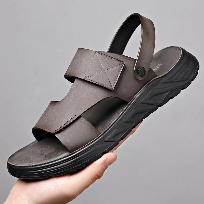 

Sandals Men's Casual Dual-Purpose Large Size Beach Shoes Outerwear Non-Slip Slippers Wading and River Tracing Shoes