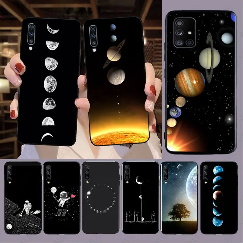 Space Eclipse of the Moon Phone Cover For samsung Galaxy A14 A53 A13 A12 A40 A22 A23 A32 A34 A50 A51 A52S A54 A70 A71 A73 case