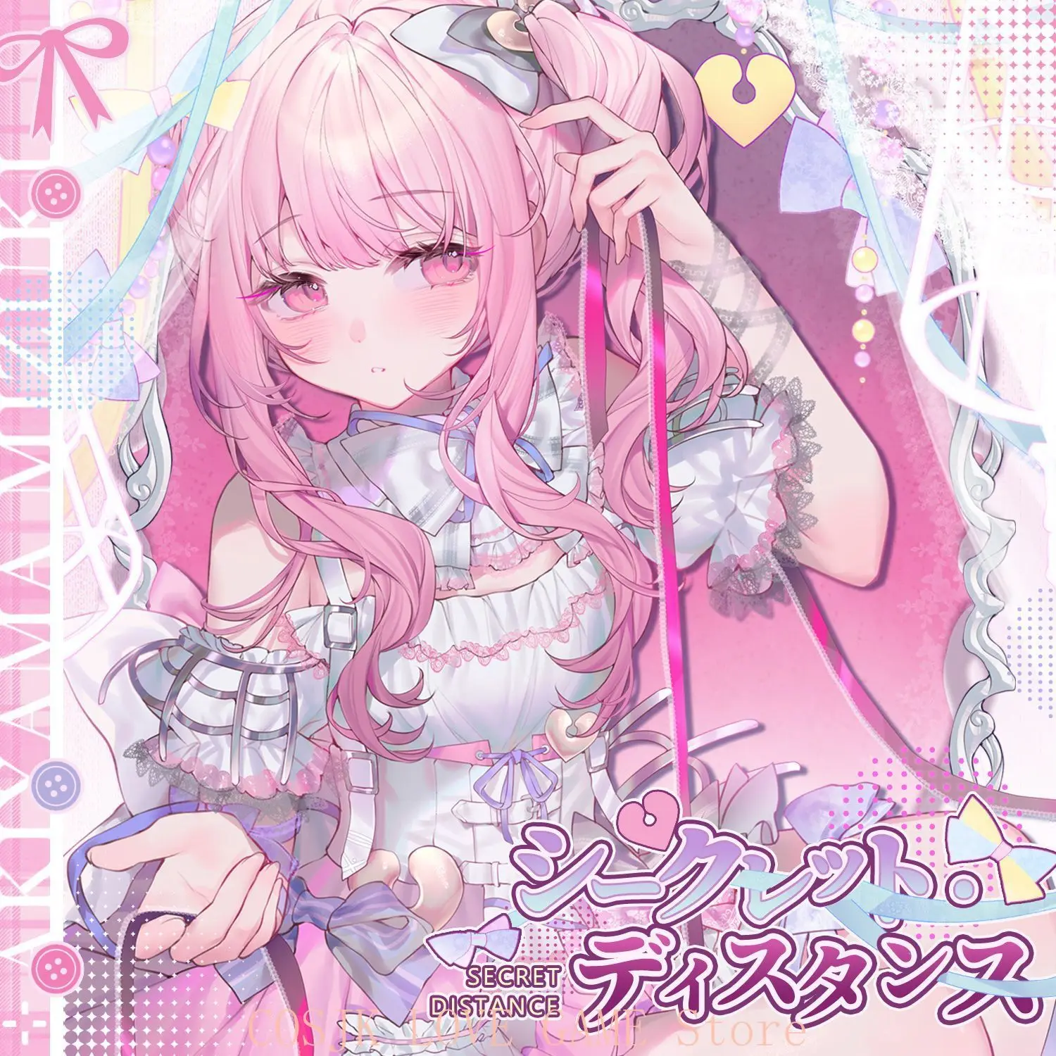 AKIYAMA MIZUKI Secret Distance Project Sekai Anime Badge Brooch Postcard Acrylic Stand Model Plate Desk Colored Paper Cards Gift view 2