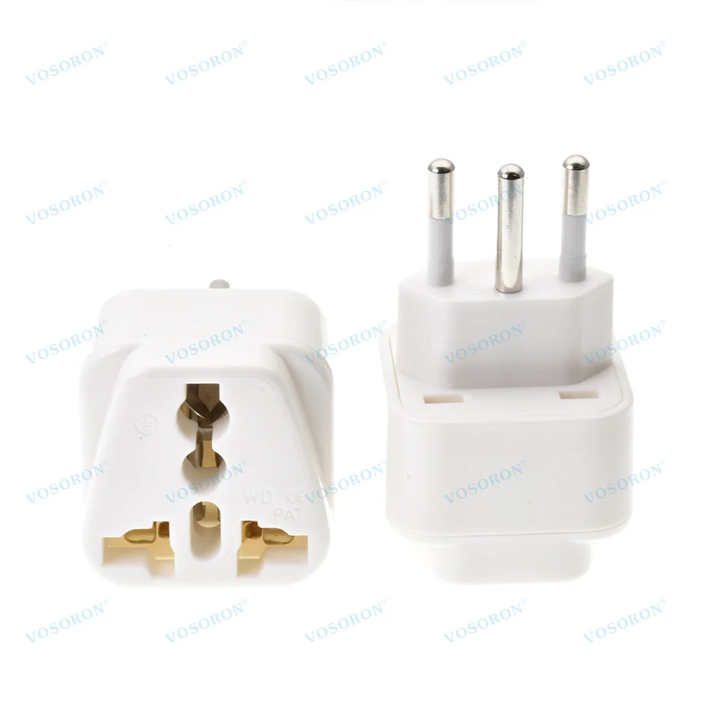 3pin Brazil Brazilian AC Power Plug UK/US/EU To Brazil Brasil Socket Travel Power Adapter Plug 3 Pin Converter Type N Plug