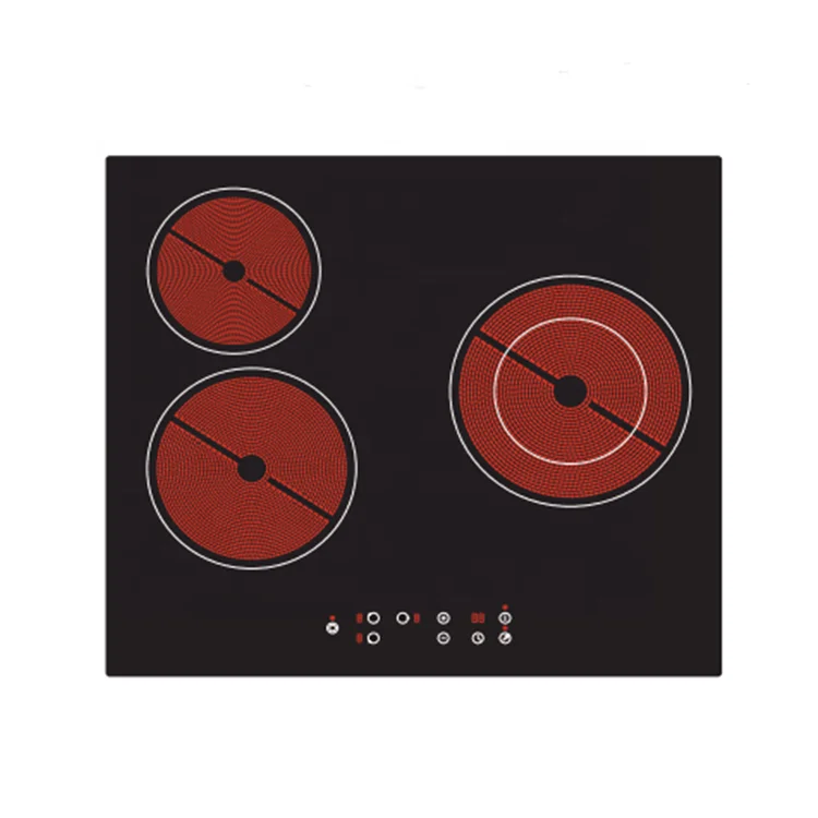 Ceramic Electric Cooker 3 Burner Glass Cooktop Built In Hob