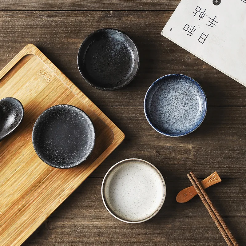 

New Ceramic Dishes Household Soy Sauce Dish Vinegar Dish Commercial Hot Pot Dipping Dishes Seasoning Bowls Japanese Style Dishes