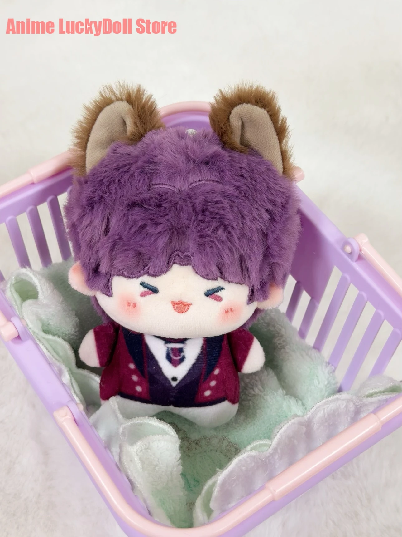 Anime Xavier Sylus Love and Deepspace Zayne Rafayel Cat Ear Cosplay Doll Stuffed Toys Pendant Puppet Fluffy Maumet Keychain 10cm