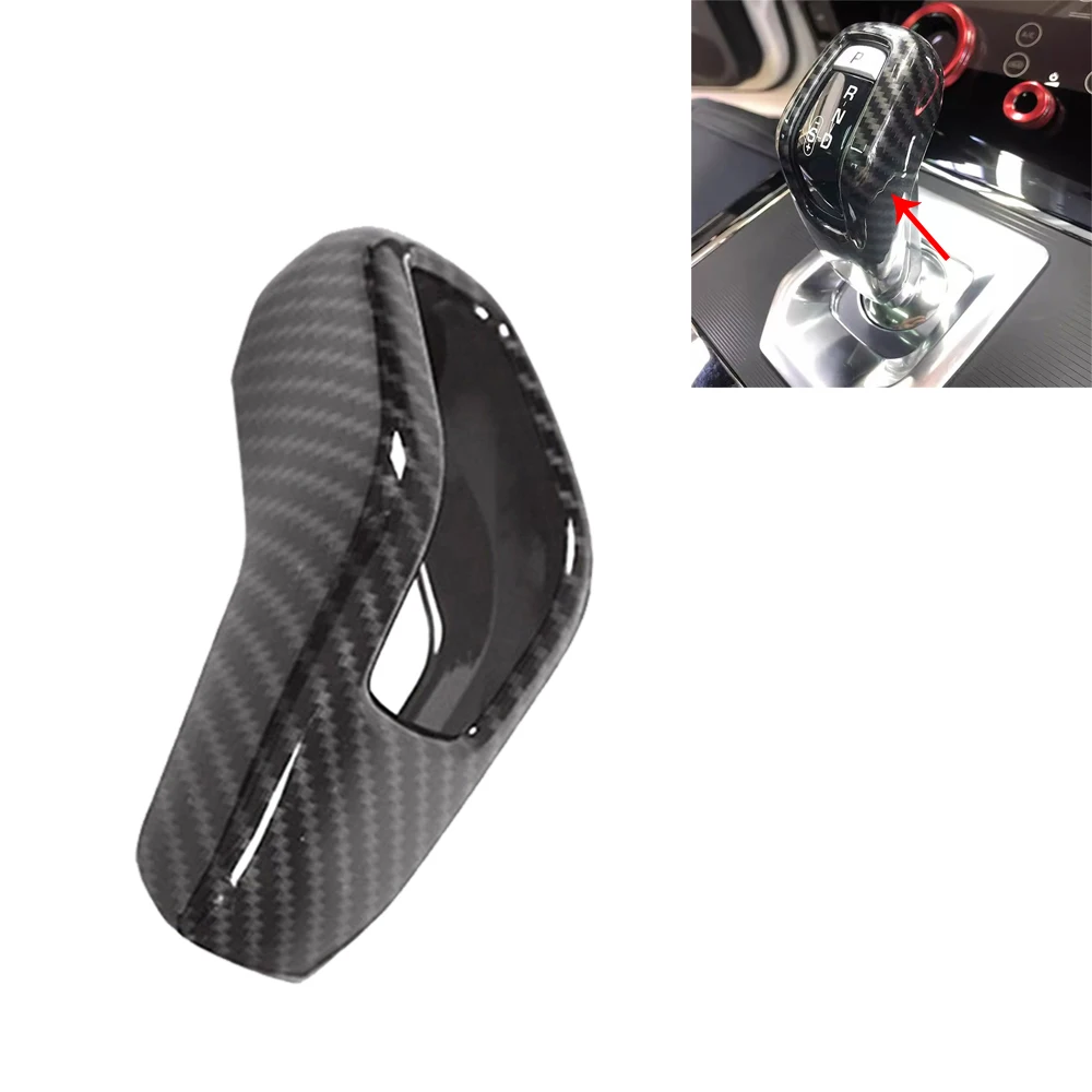 

Shift Knob Cover for Land Rover Range Rover Sport 2014-2017 Car Gear Shift Knob Cover Trim Carbon Fiber Red,Black Interior Part