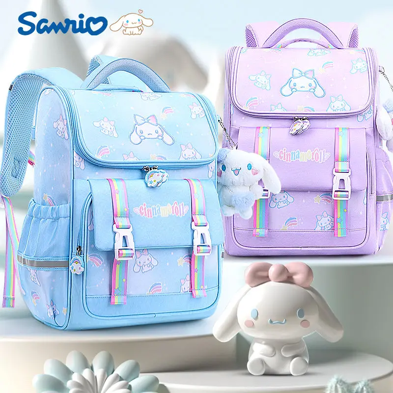 Cinnamoroll-Sac à dos pour enfants, protection de la colonne vertébrale, réduction de la charge, écolier du primaire, SR