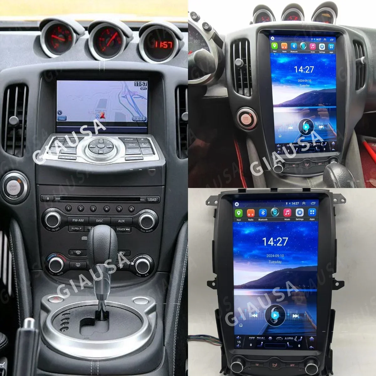 

Автомобильный радиоприемник Android 14 для Nissan 370Z Z34 2008 2009-2019 автомобильный мультимедийный Carplay Auto WIFI Bluetooth стерео 4G GPS 1Din
