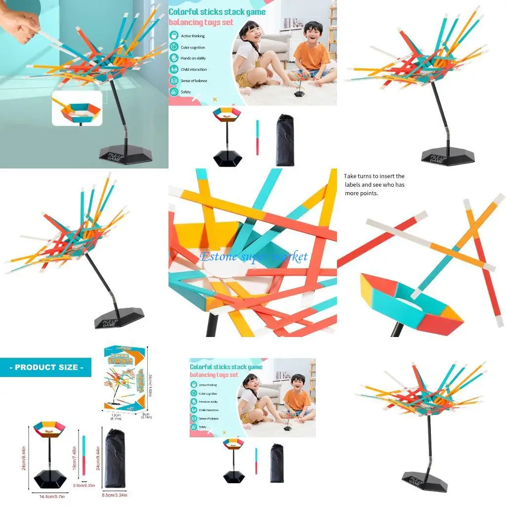 090B 유아를 위한 여행 친화적인 균형 장난감 다채로운 플라스틱 블록 조정 훈련 게임