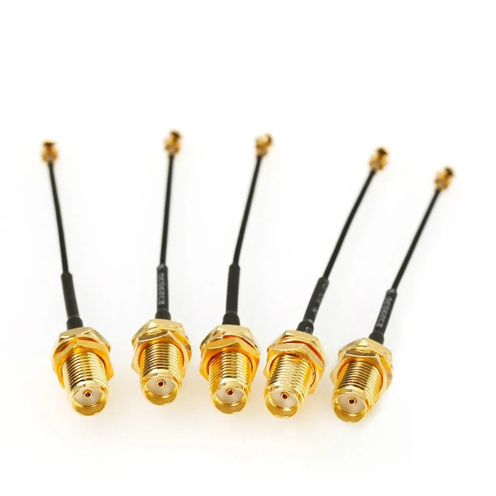 SMA Mâle Femelle Vers UFL/U, 5 Pièces Assemblage d'adaptateur coaxial RF, câble RGsacrifice, tête femelle, connecteur SMA, FL, IPX, IPEX