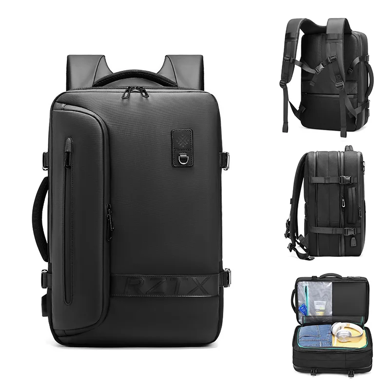 Travel Men Expanded Laptop Backpack vacuum compression hiking Backpack USB charging Business Large Capacity school Backpack