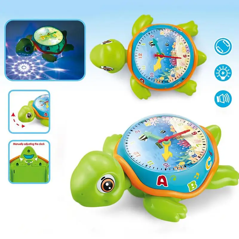 Baby Toys Light Up Musical Turtle Crawling Light Sound Toy Time Learning Girl Boy Early Educational Toys Infant Toddler Gifts