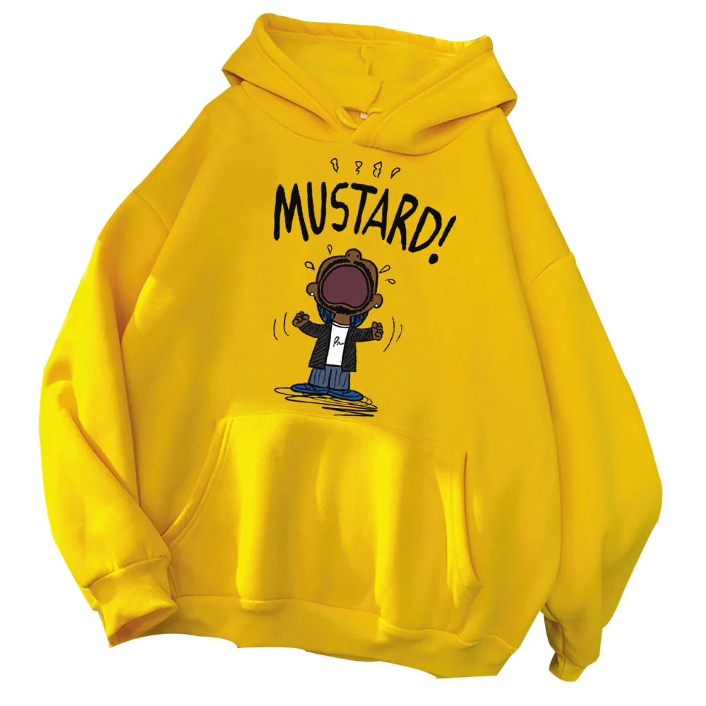 2025 Kendrick Lamar MUSTARD Hoodie Harajuku Hip Hop Pullover Tops Popular Music Sweatshirt Fans Gift