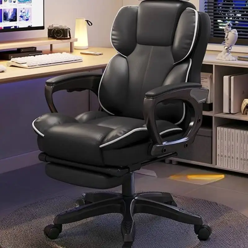 Adjustable Gray Office Chairs Reclining Nordic Ergonomic Gaming Office Chairs Leather Pink Sillas De Escritorio Furniture