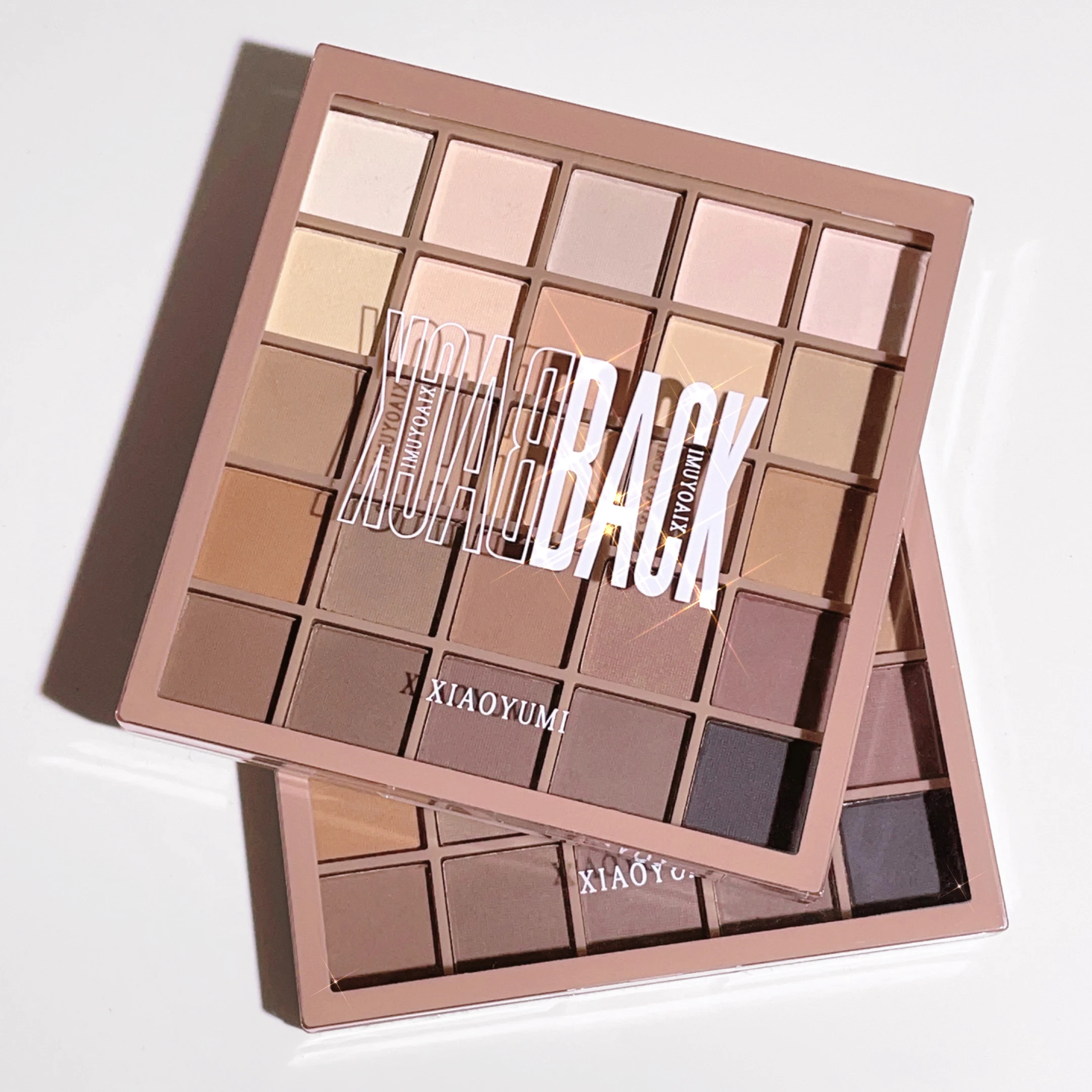 لوح ظلال عيون مكون من 25 لونًا، بني غير لامع، متعدد الألوان، ظلال عيون عالية الصبغة مقاومة للماء، مكياج عيون يومي