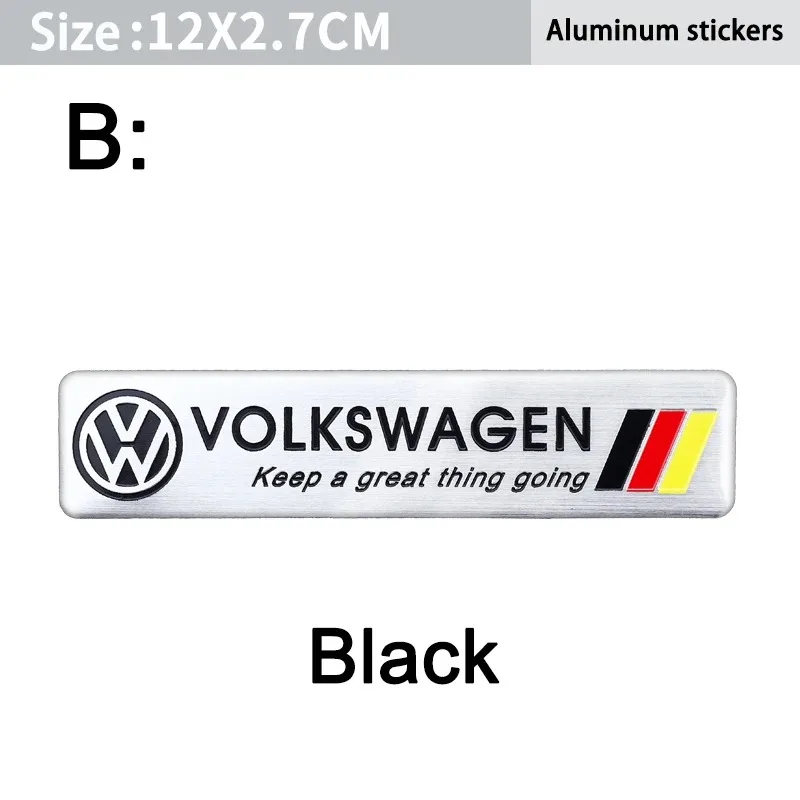 Car Aluminum Body Badge Trunk Decal Emblem Sticker For Volkswagen Rline R Polo T5 Golf 5 MK6 7 8 Passat GTD GTI Jetta T-ROC CC