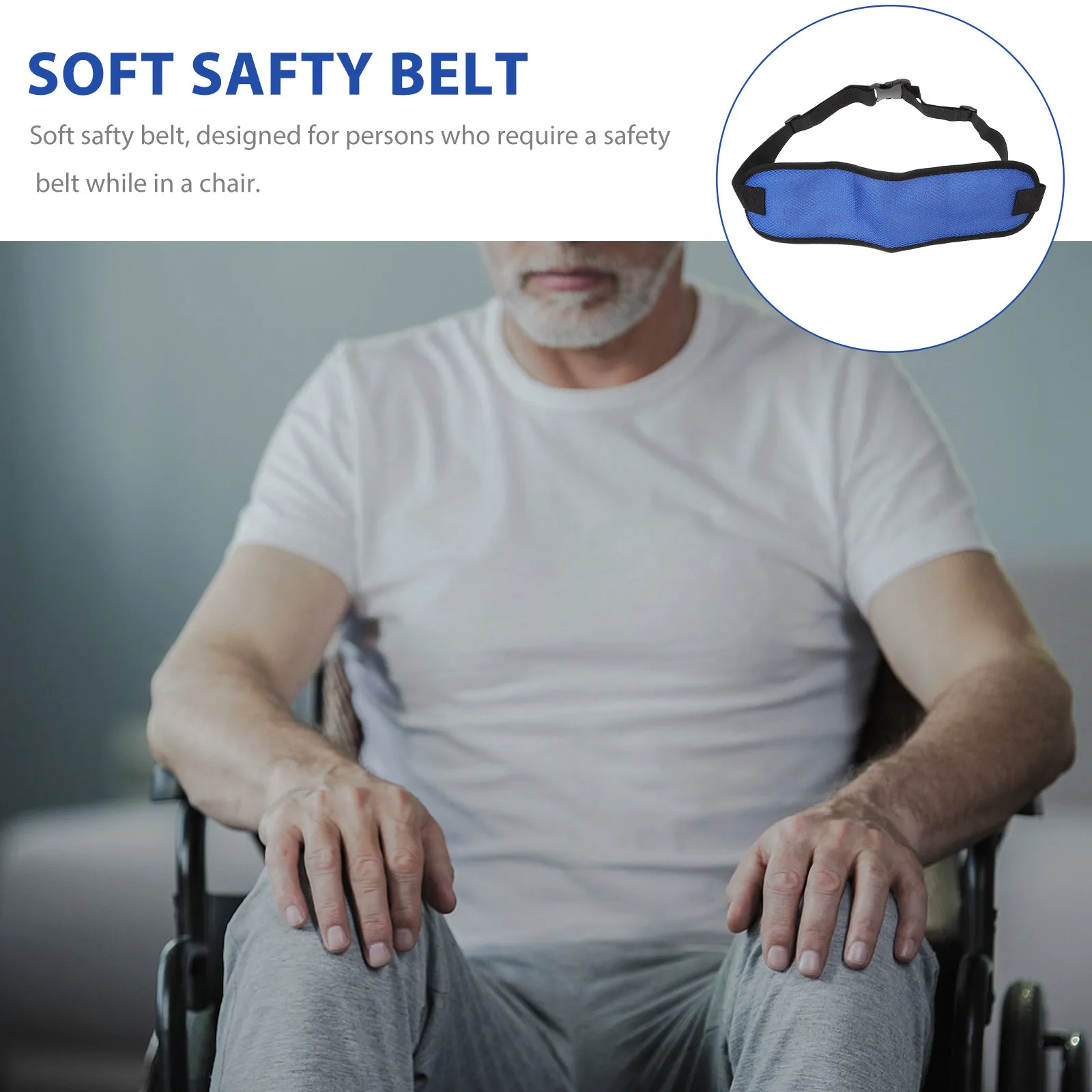Wheelchair Safety Strap for Elderly and Disabled – Durable Nylon Restraint with Enhanced Protection
