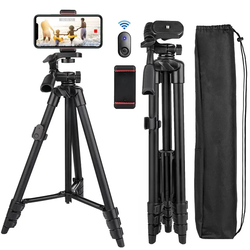 Trípode profesional de 3560 cm para teléfono, soporte de fotografía para cámara de grabación de vídeo, para Xiaomi, HUAWEI, iPhone, Gopro, con control remoto para Selfie, 140