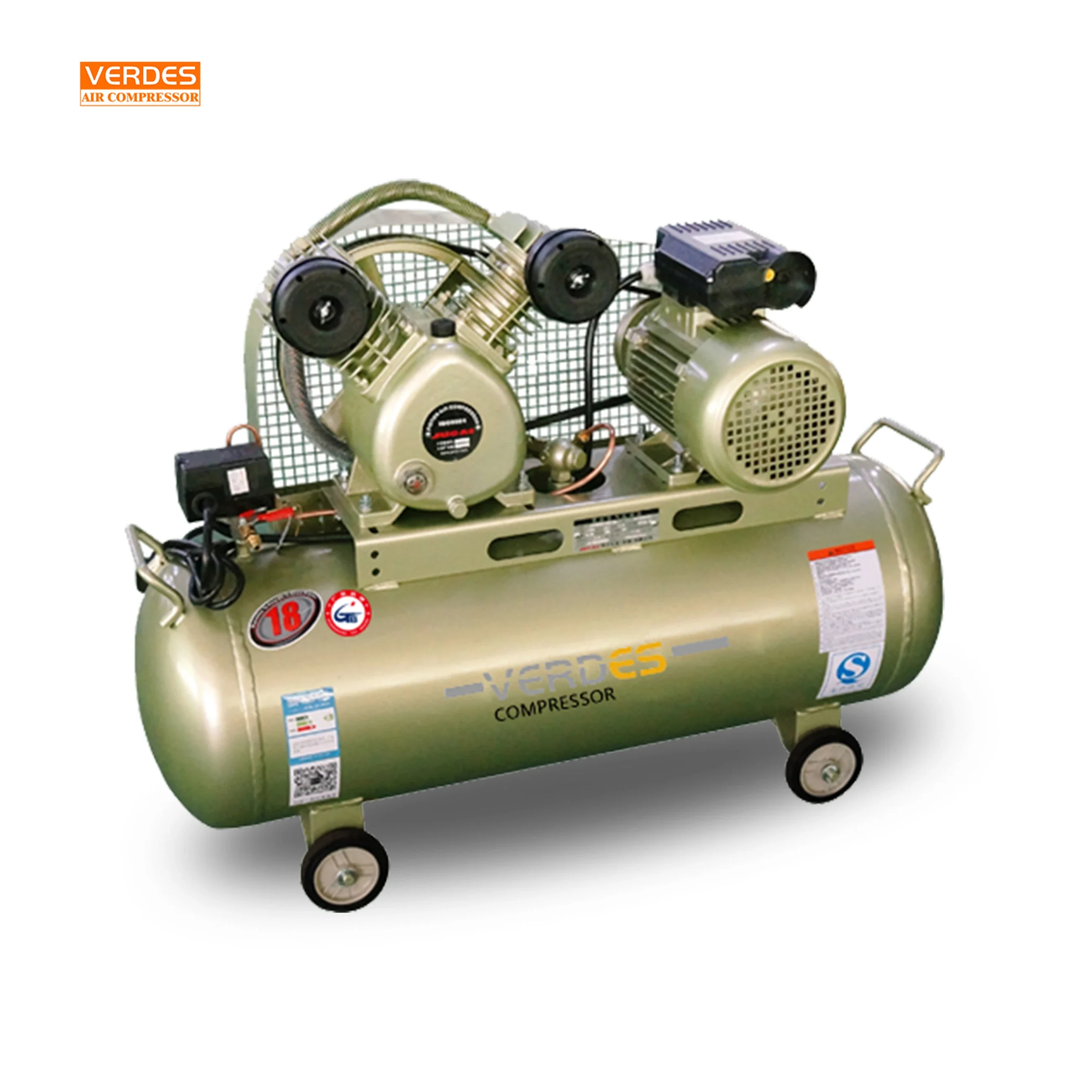 

8 bar 10 belt Drive 1.5 2.2 3 4 5.5kw piston air compressor 220V 380V type aire compresor de ar 60 100 150l 200l