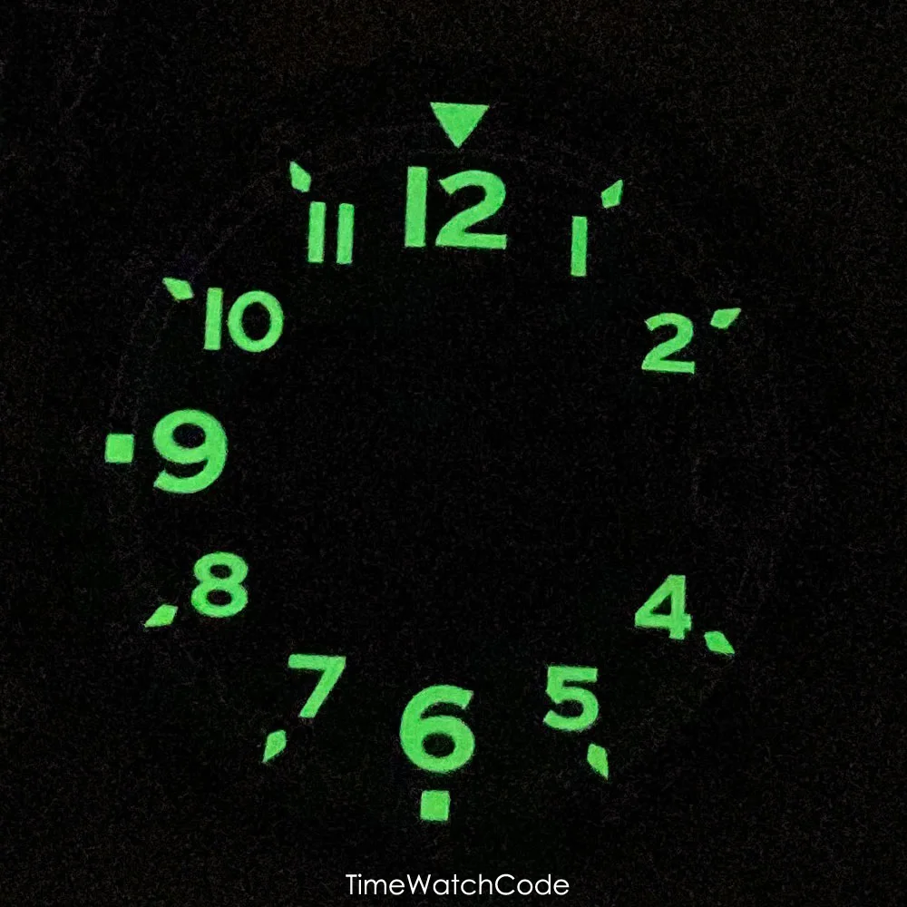 Pilot Aviator Watch Dial Black Green for Field Watches Modified 29mm Luminous for NH35 NH36 NH38 4R35 4R36 Automatic Movement image 2