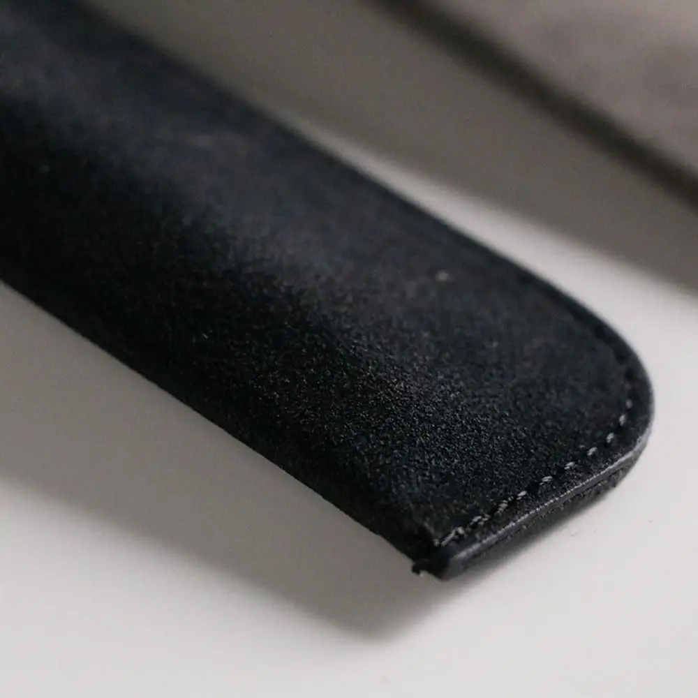Pen Case Pocket PU Leather Leather Pen Bag Half Open Handmade Pen Protective Bag Vintage Soft Pen Sleeve Pouch Student image 2