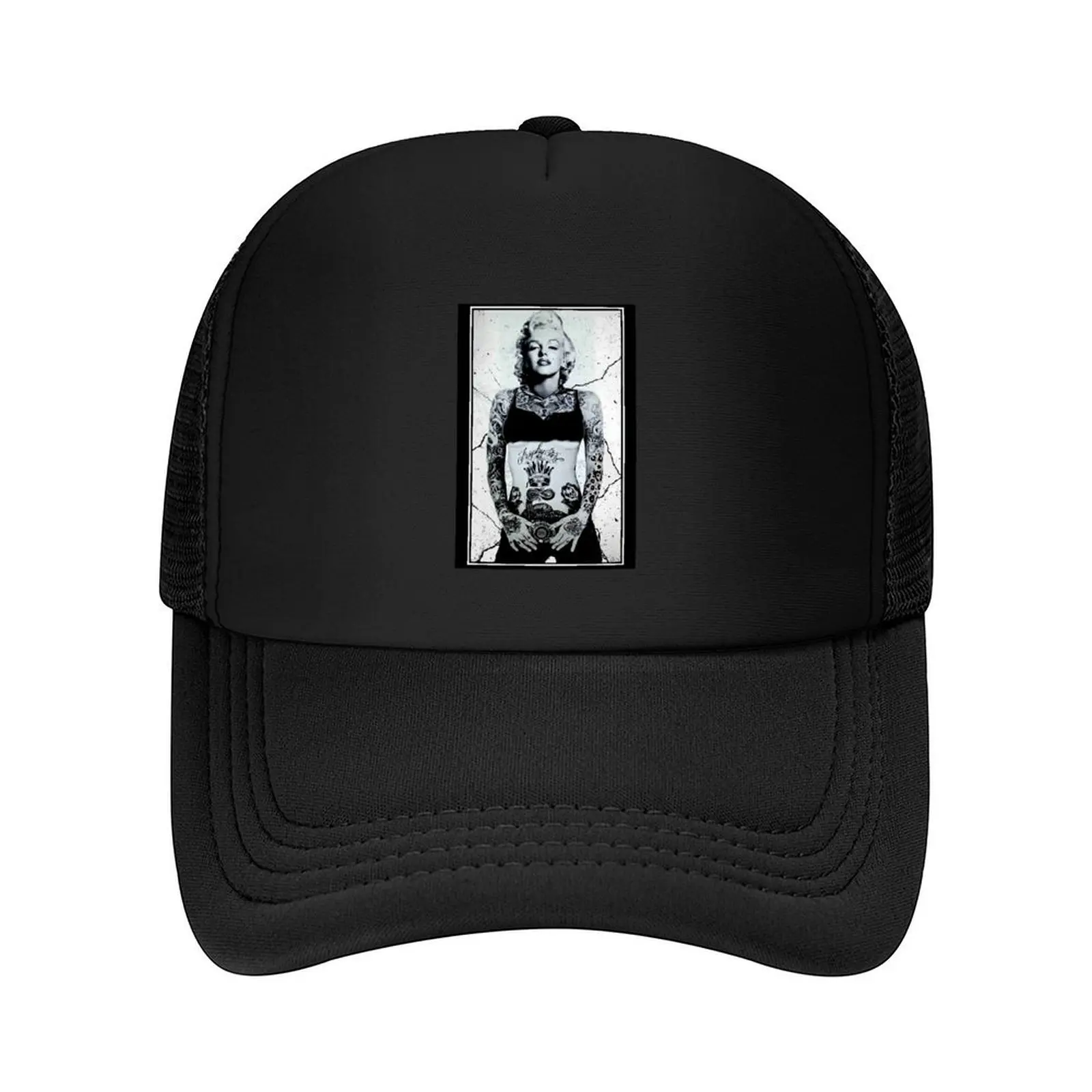 

MARILYN MONROE: Fully Tattooed Print Baseball Cap fashionable cute Sports Cap Hat Beach For Girls Men's