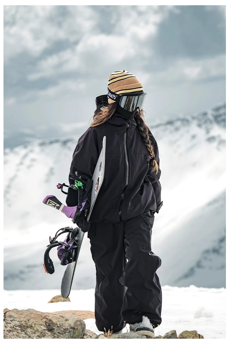 John Snow 2026 Ski-Jacke & -Hose im amerikanischen Stil, Unisex, wasserdicht, thermisch, Snowboard-Mantel, lockere Passform, Wintersport für Herren und Damen – Detail 30