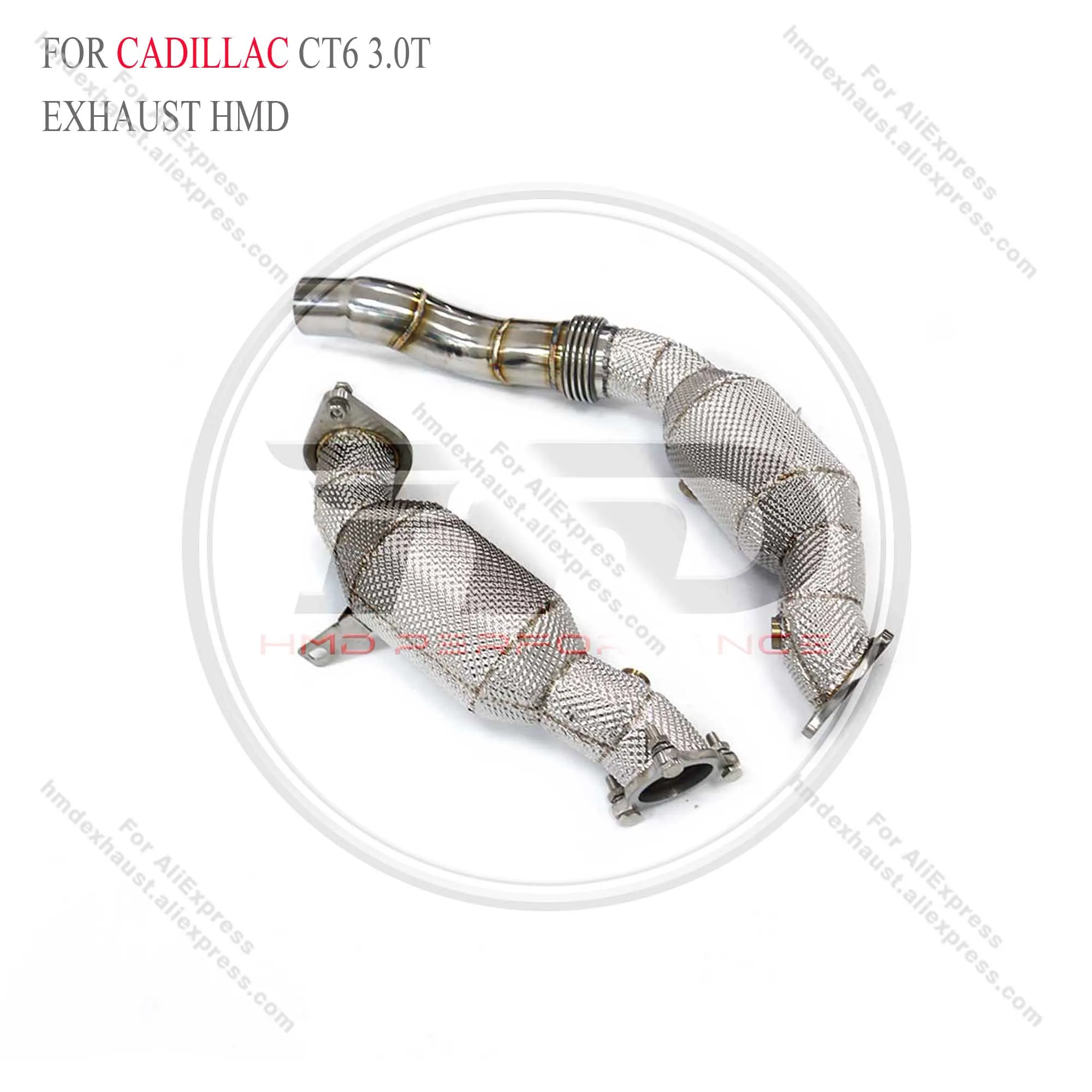 

HMD Exhaust System High Flow Performance Downpipe for Cadillac CT6 3.0T With Heat Shield Racing Pipe