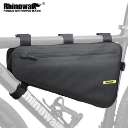 Rhinowalk Bicycle Horizontal Bar Bag 4L Waterproof Bike Triangle Bag Cycling Frame Tube Bag Riding Tool Storage Bike Accessory