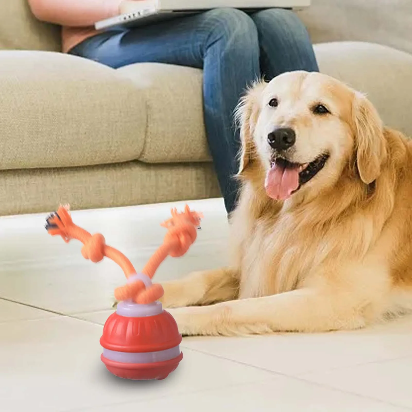 

2025 Interactive Dog Toy With Automatic Motion Activated Squeaky Sound & Stimulation Durable Puppy Chew Toys For children hot