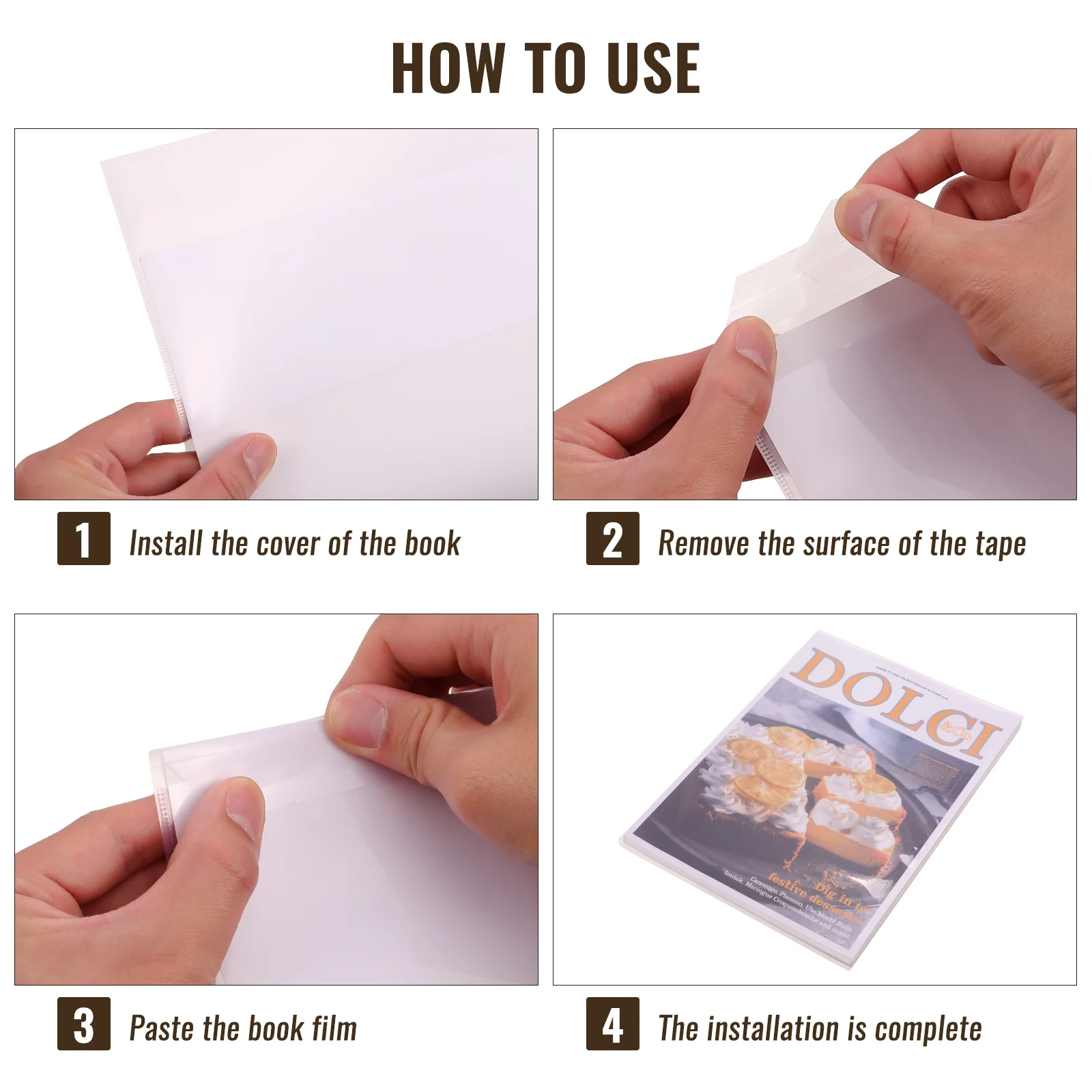 Clear Book Covers for Hardcover Protective Water Proof Slipcases Books