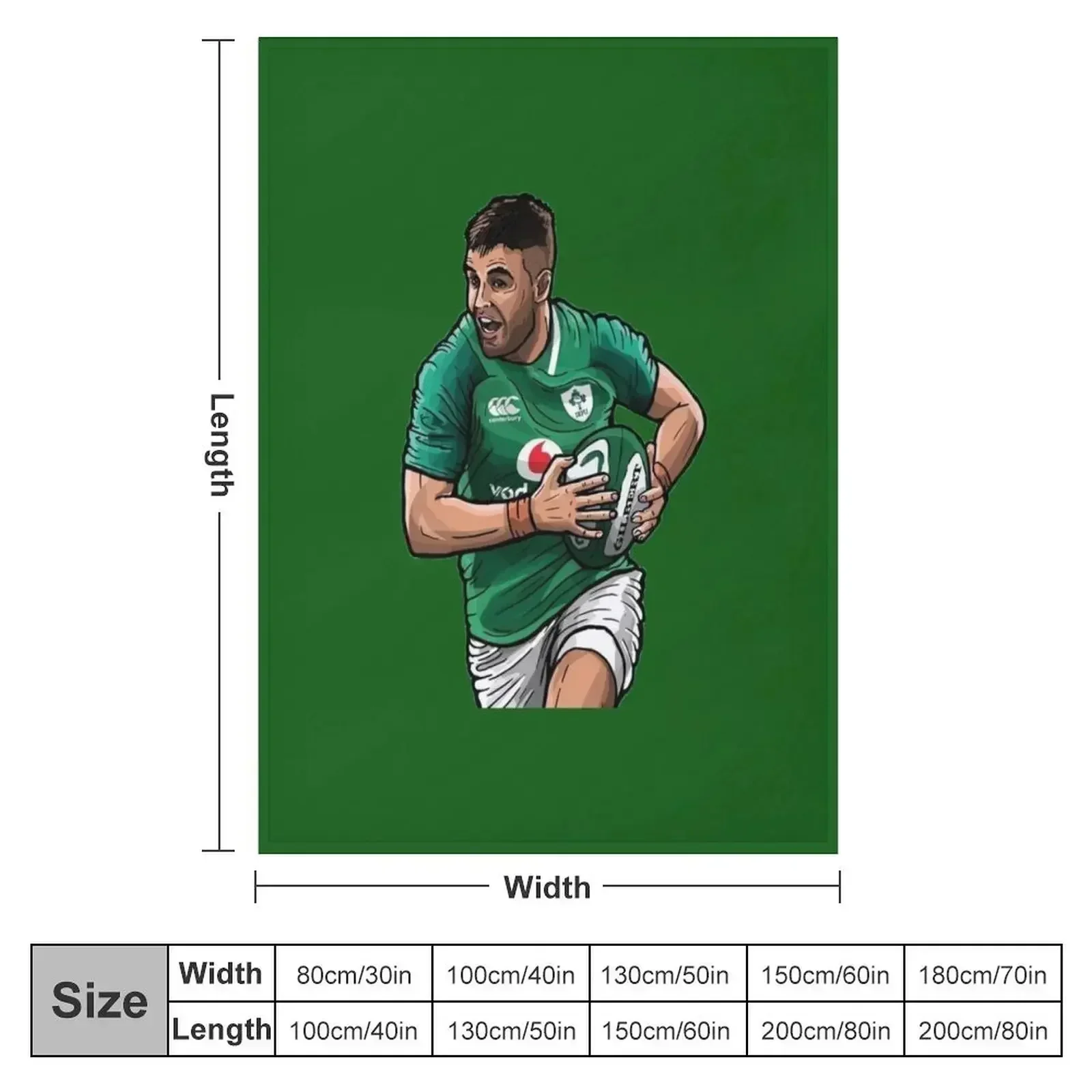 Irish Rugby Print Throw Blanket Single Quilt Tourist Blankets