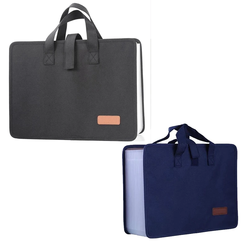 13 Pockets Expander File Folder Document Organizer With Handle A4 Size Capacity Accordion File Organizer