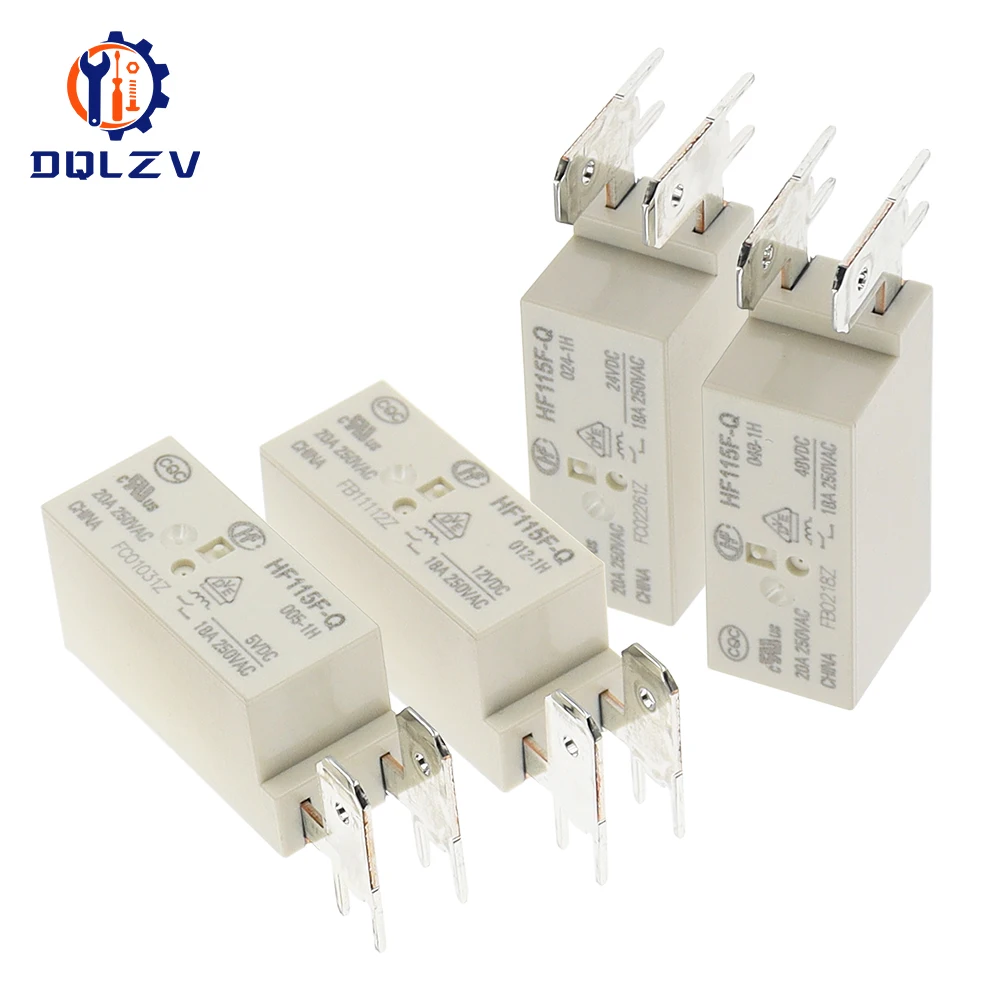 1PCS New HF115F-Q-005-1H HF115F-Q-012-1H HF115F-Q-024-1H HF115F-Q-048-1H HF115F Q 012 024 1H 5V 12V 24V 48V Power Relay