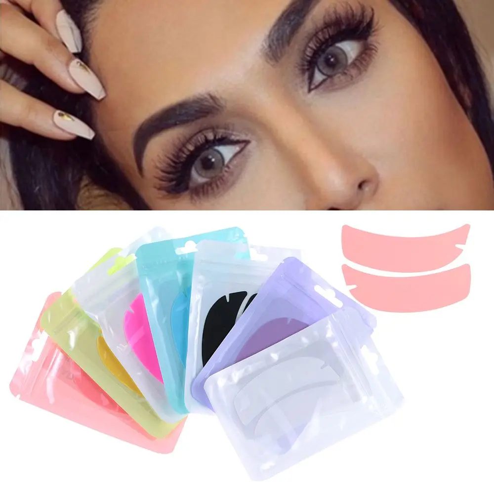 Silicone Eyelash Perm Pads, reutilizáveis sob o olho Patches, maquiagem Dica Adesivos, Lash Extensão