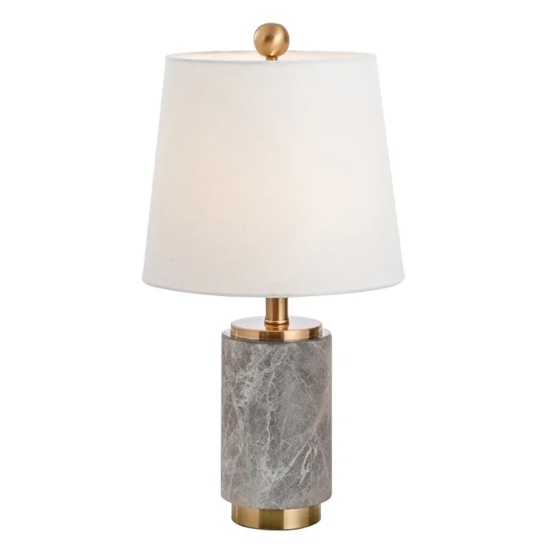 Modern minimalist gray marble creative personality bedroom LED light luxury hotel lobby model room bedside table lamp