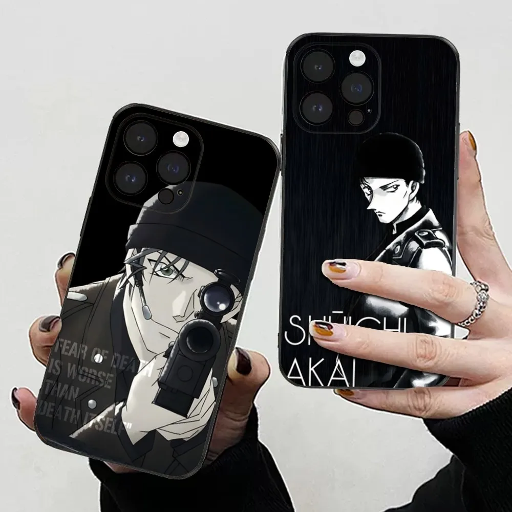 Shuichi A-Akai Phone Case For iPhone 15,14,13,12,11 Plus,Pro,Max,XR,XS,X,7,8 Plus,SE,Mini Soft Black Cover