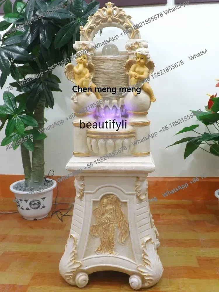 ss cn8350 ss 8350 European Character Flowing Water Ornaments Living Room Desktop Resin Fountain Ornament Lucky Sculpture Statue
