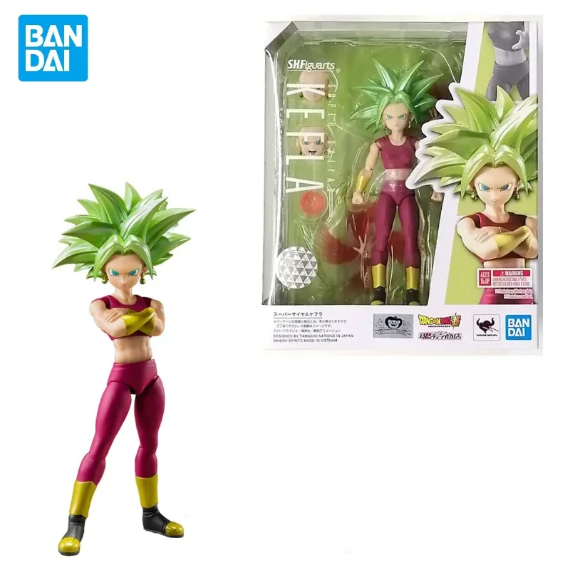 En Stock BANDAI Original S.H.Figuarts SHF Dragon Ball Super Saiyan Kefla Anime modelo de figuras de acción juguete colección regalo de vacaciones