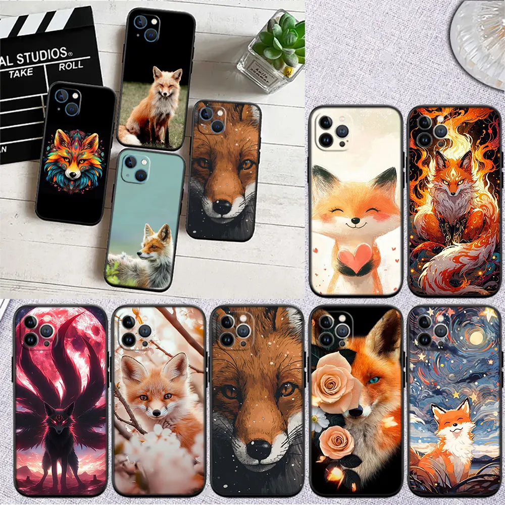 Funda de teléfono DK19 fox funny foxs Soft Shell para Redmi Note 8 9 Pro Max 9S 9T 9C NFC 8T 8A 10A A4