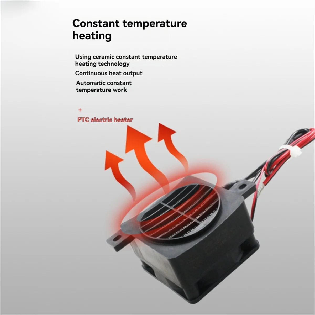 N18R PTC Aquecedor Cerâmico de Temperatura Constante Tipo Condutor com Ventilador Aquecedor de Isolamento de Alta Tensão 220V 300W