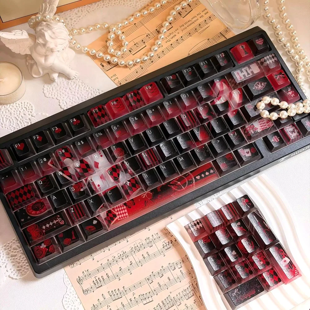 

Alice Layout 119-Key Keycap Set - Frosted Translucent OEM Profile, Compatible with HI75 & Most Mechanical Keyboards