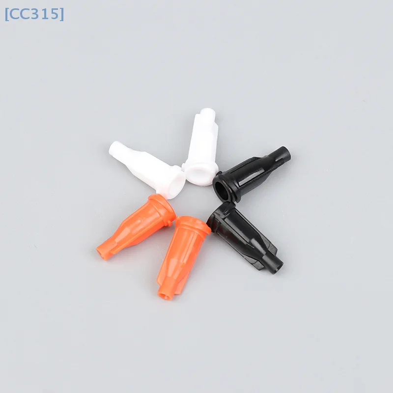 【CC315】100Pcs Syringe Tips Caps Injector Dispenser Dispensing Needle Sealing Plug