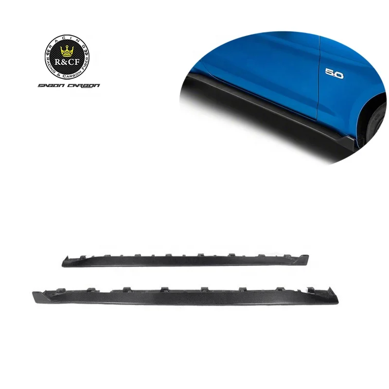 

For 2015-19 Ford Mustang Carbon Fiber Side Skirts Rocker Panels GT350 Style Car Styling Body Kit