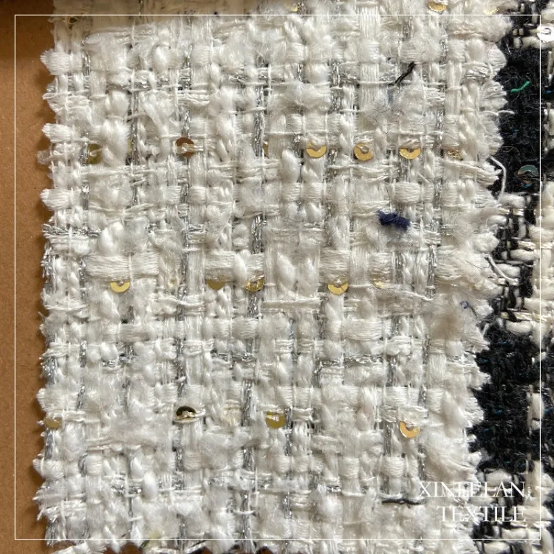 Noble Sequin Fabric, Pearl Coarse Spun Floral Fabric, Clothing Accessories, Woolen Fabric for Shoes, Hats, Bags and Suitcases