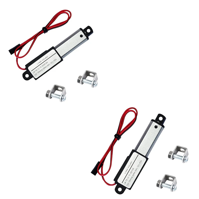 LBER Electric Mini Linear Actuator Stroke, 64N/14.4Lb, Speed 0.6Inch/S Mini Waterproof Motion Actuator Small 12 V DC