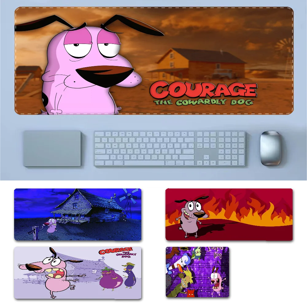 C-courages the C-cowardlys dog INS Tide Large Thickened Mouse Pad Oversized Gaming Keyboard Notebook Mat for PC Computer Table