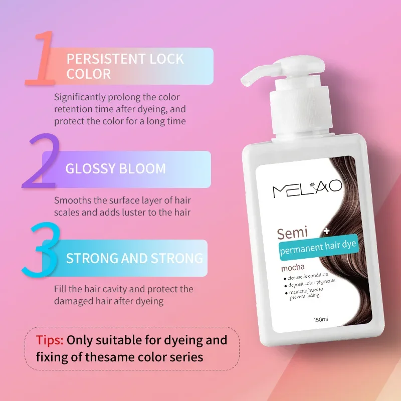 150ml Color Setting Shampoo Semi- Permanent Plant Hair Dye And Fixing Natural Fast Hair Dye Color Care Red Blue Robin Shampoo