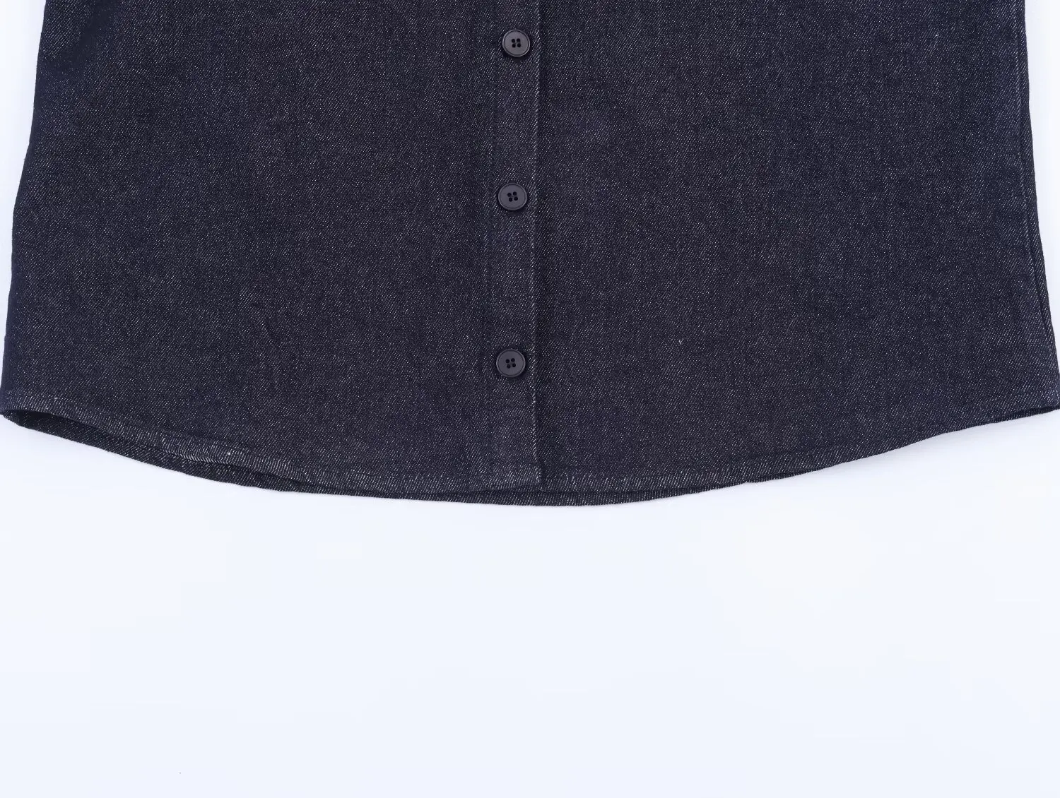 ZA&JIA New Women's Clothing: European and American Style Fashionable and Simple Long-Sleeved Denim Shirt with Bow Decoration